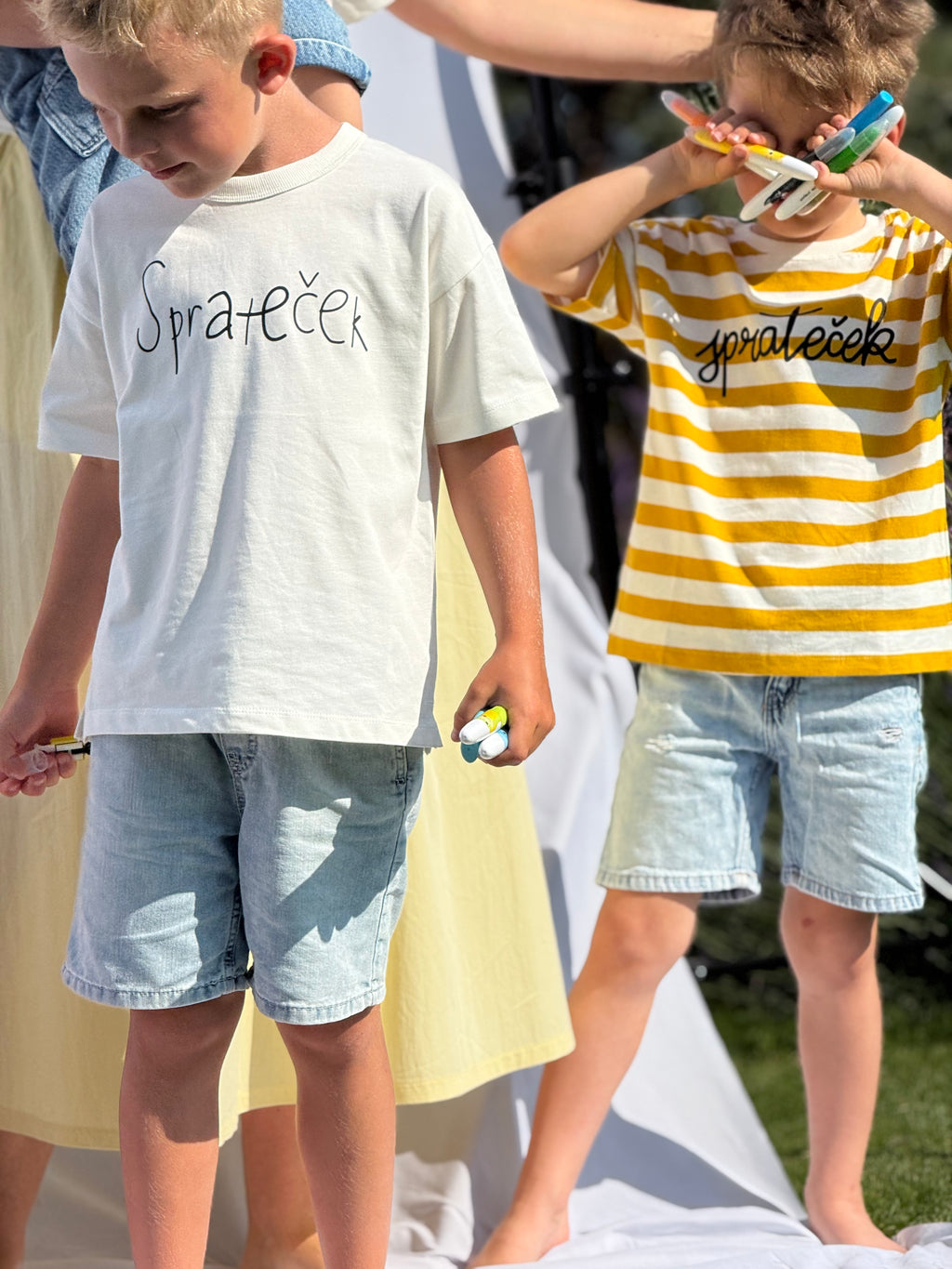 Tričko dětské pruhované Sprateček