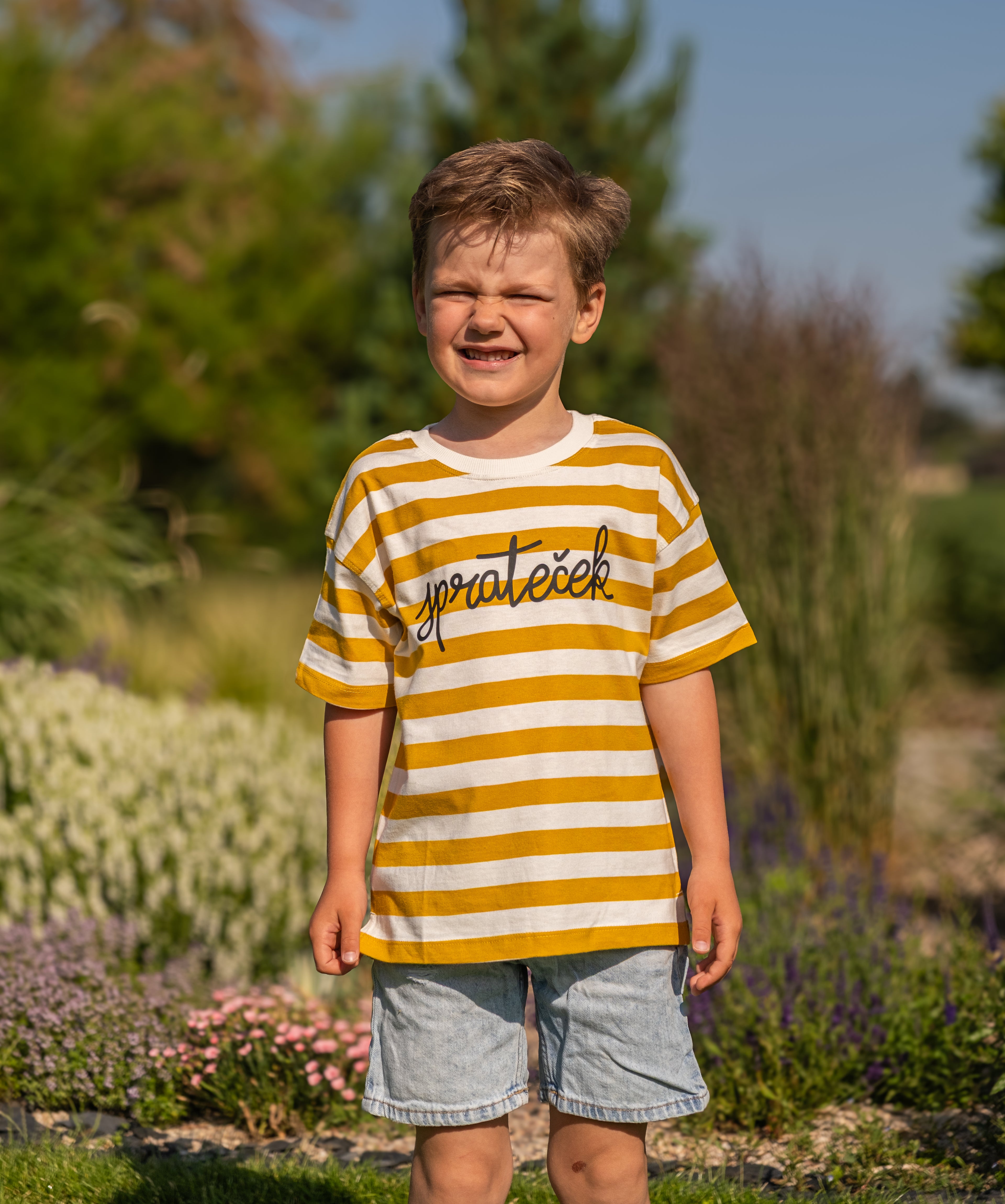 Tričko dětské pruhované Sprateček
